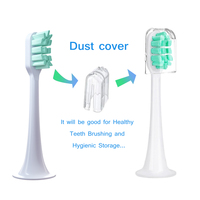 Wymienne głowice szczoteczek do zębów Xiaomi T300 T500 Sonic elektryczne szczoteczki do zębów Mijia T300 dysze z osłoną przeciwpyłową opakowanie próżniowe 3